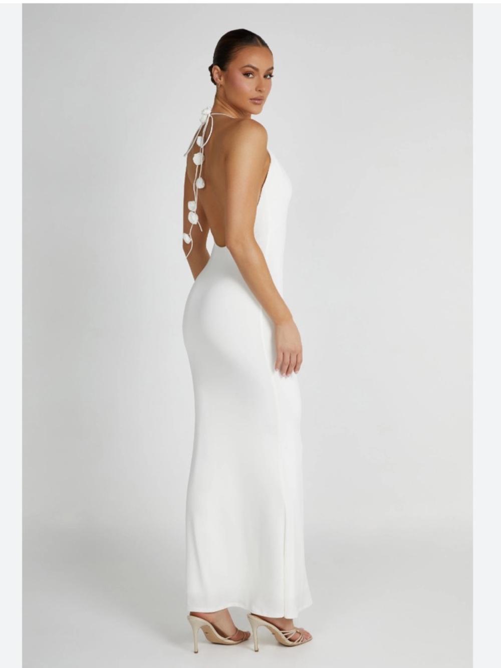 Meshki Marion Halter Rosette Maxi Dress XXXL - Picture 3 of 9
